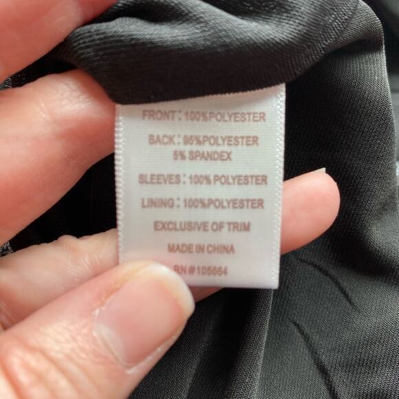 NWT Glam Occasion Metallic Sequin Sheer Balloon Slit Sleeve Whimsigoth Blouse 3X - Picture 10 of 11